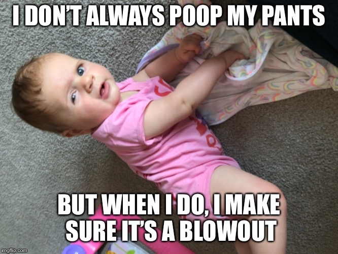 I DON’T ALWAYS POOP MY PANTS; BUT WHEN I DO, I MAKE SURE IT’S A BLOWOUT | made w/ Imgflip meme maker