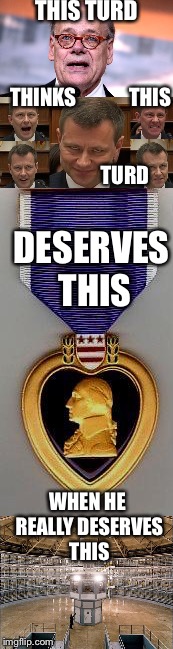 Cohen wants to give a Purple Heart  | THIS TURD; THINKS












THIS                                             TURD; DESERVES THIS; WHEN HE REALLY DESERVES THIS | image tagged in cohen,peter strzok,purple heart,testimont | made w/ Imgflip meme maker