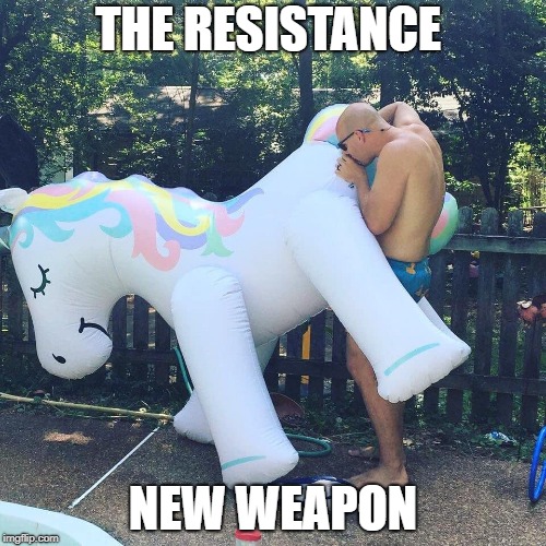 BLOW IT | THE RESISTANCE; NEW WEAPON | image tagged in the resistance,bronies | made w/ Imgflip meme maker