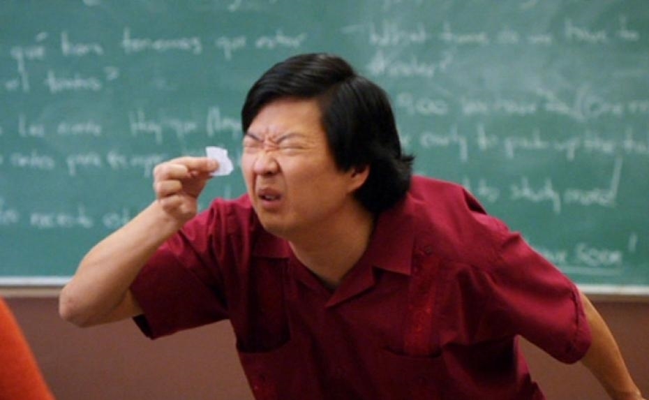 asian trying to read tiny note Blank Meme Template
