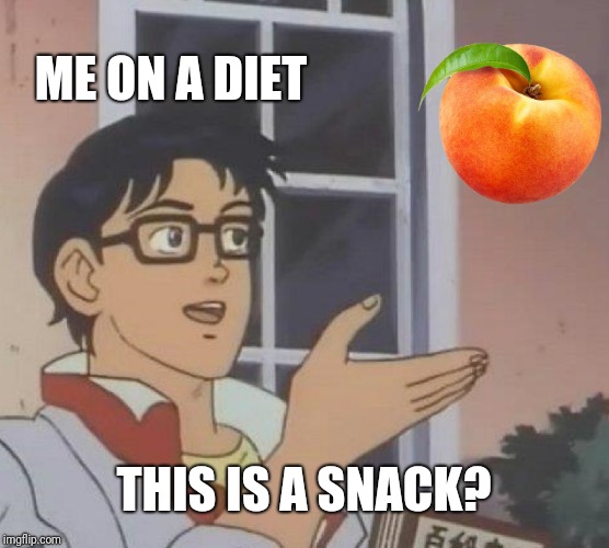 So a snack can be healthy and not carbs? | ME ON A DIET; THIS IS A SNACK? | image tagged in memes,is this a pigeon | made w/ Imgflip meme maker