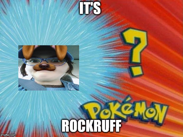 Who's that PokeyMan | IT'S; ROCKRUFF | image tagged in who is that pokemon | made w/ Imgflip meme maker