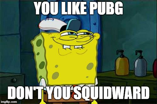 Don't You Squidward Meme | YOU LIKE PUBG; DON'T YOU SQUIDWARD | image tagged in memes,dont you squidward | made w/ Imgflip meme maker