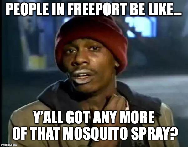 Y'all Got Any More Of That Meme | PEOPLE IN FREEPORT BE LIKE... Y’ALL GOT ANY MORE OF THAT MOSQUITO SPRAY? | image tagged in memes,y'all got any more of that | made w/ Imgflip meme maker