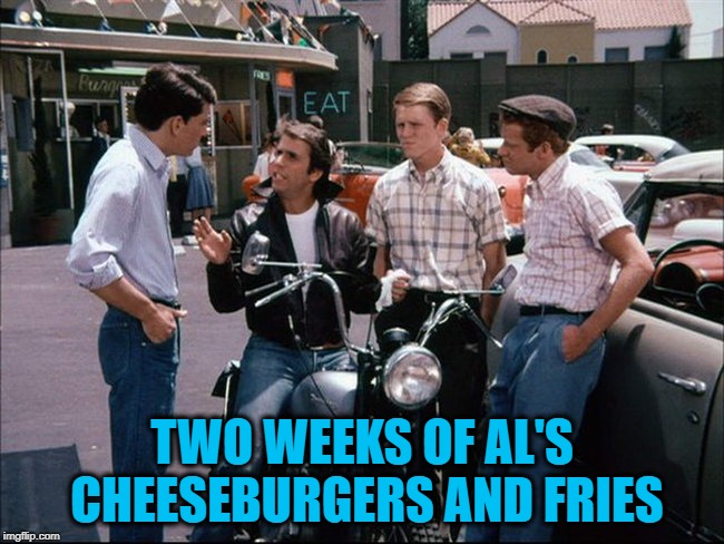 TWO WEEKS OF AL'S CHEESEBURGERS AND FRIES | made w/ Imgflip meme maker