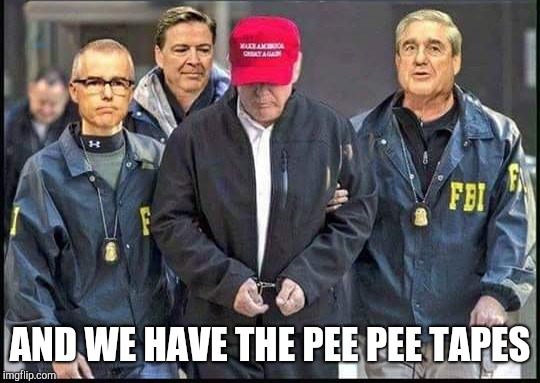 Time out for Trump | AND WE HAVE THE PEE PEE TAPES | image tagged in impeach trump,trump impeachment,trump meme,trump russia collusion,trump russia,donald trump | made w/ Imgflip meme maker