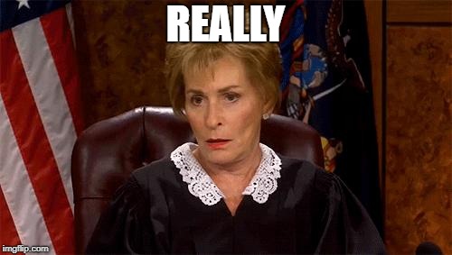 Judge Judy Unimpressed | REALLY | image tagged in judge judy unimpressed | made w/ Imgflip meme maker