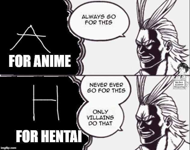 all might only villains | FOR ANIME; FOR HENTAI | image tagged in all might only villains | made w/ Imgflip meme maker