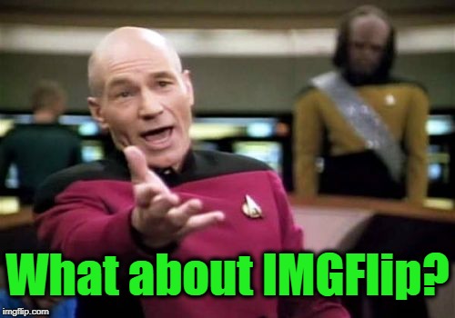 Picard Wtf Meme | What about IMGFlip? | image tagged in memes,picard wtf | made w/ Imgflip meme maker