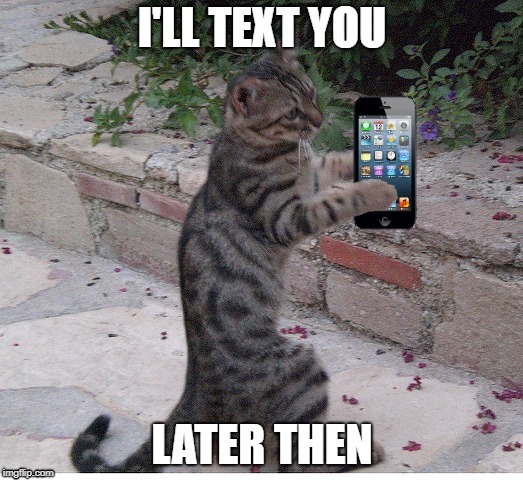 I'LL TEXT YOU LATER THEN | made w/ Imgflip meme maker