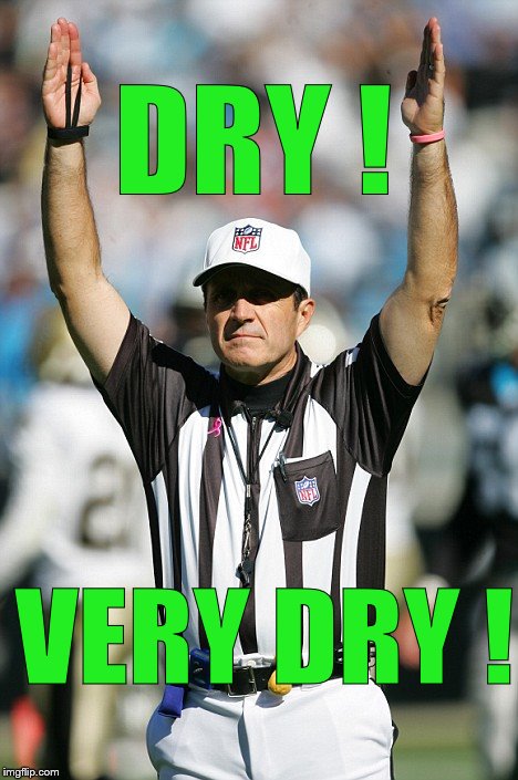 TOUCHDOWN! | DRY ! VERY DRY ! | image tagged in touchdown | made w/ Imgflip meme maker