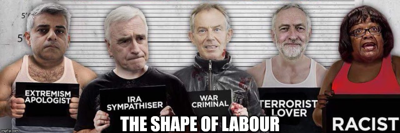 The shape of Corbyn's Labour | THE SHAPE OF LABOUR | image tagged in corbyn's labour party,corbyn eww,communist socialist,momentum students,mcdonnell abbott,wearecorbyn | made w/ Imgflip meme maker