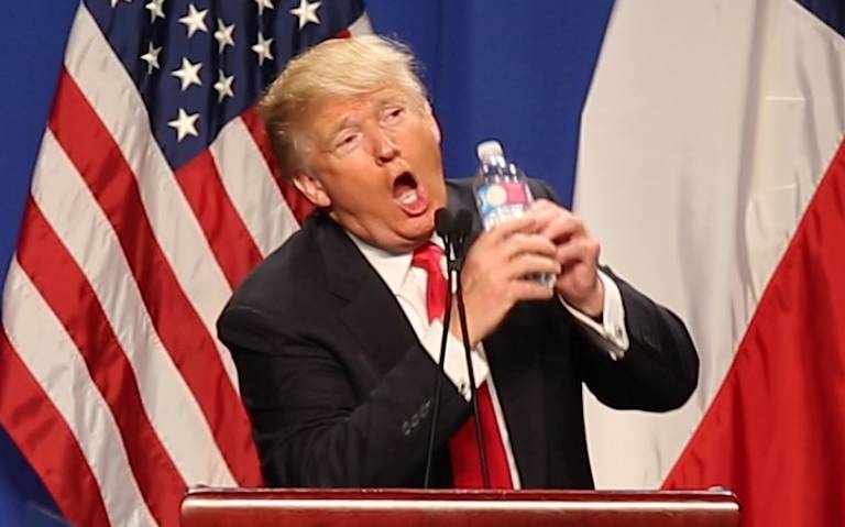 High Quality Trump Water Bottle Blank Meme Template