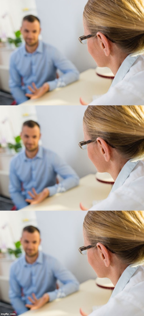 High Quality Talking To Doctor Blank Meme Template