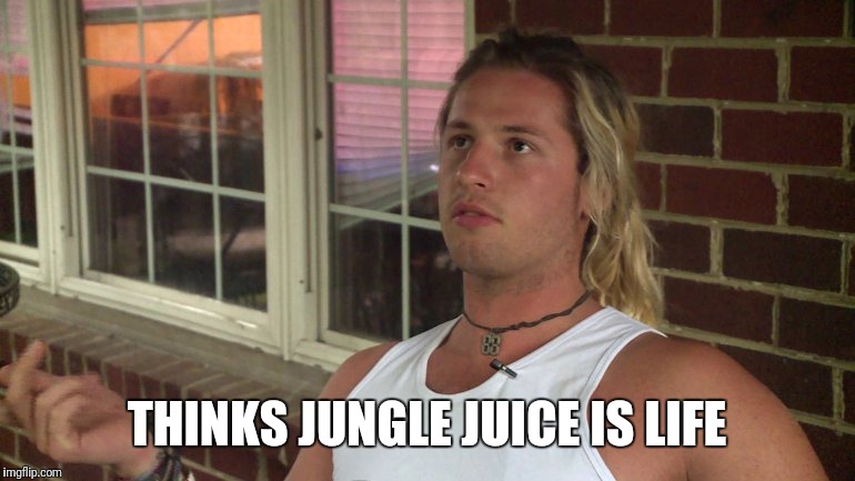 VCU Party Bro | THINKS JUNGLE JUICE IS LIFE | image tagged in vcu party bro | made w/ Imgflip meme maker