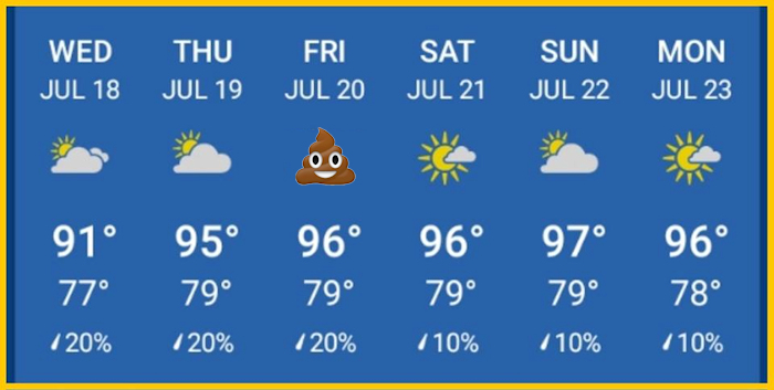 High Quality weather forecast poop 700x353 Blank Meme Template