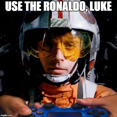 Use the force Luke | USE THE RONALDO, LUKE | image tagged in use the force luke | made w/ Imgflip meme maker