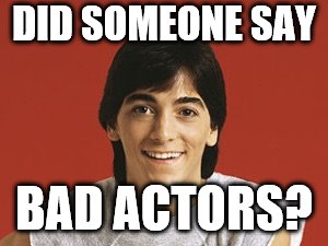Scott Baio | DID SOMEONE SAY; BAD ACTORS? | image tagged in scott baio | made w/ Imgflip meme maker