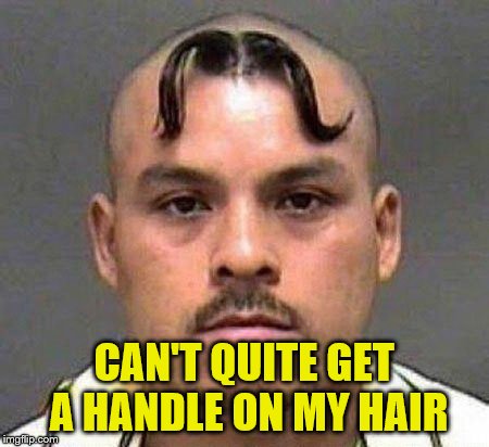 CAN'T QUITE GET A HANDLE ON MY HAIR | made w/ Imgflip meme maker