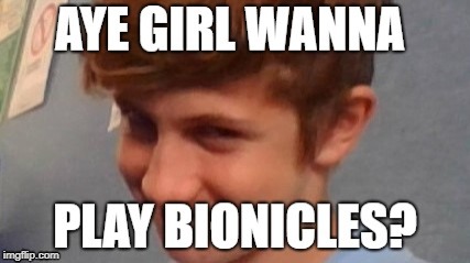 Wanna see my Bionicles | image tagged in funny memes,memes,bionicle,girl,pickup lines,pick up lines | made w/ Imgflip meme maker