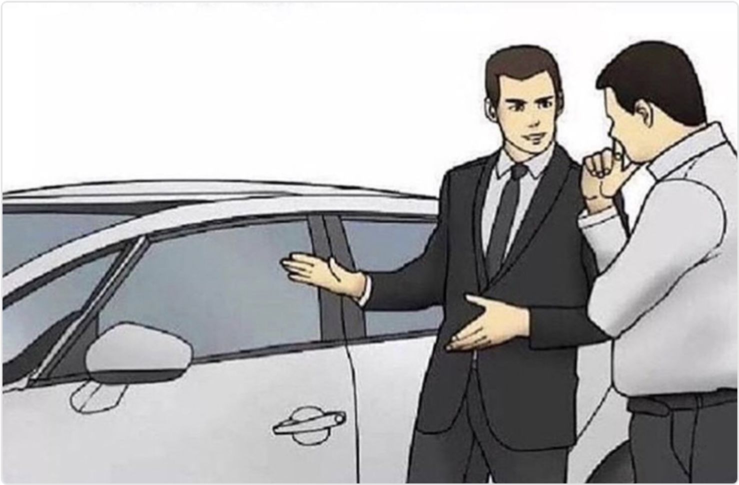 High Quality Car Salesman Blank Meme Template