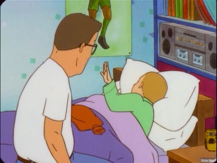 King of the Hill sleeping Blank Meme Template