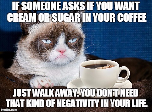 No Cream No Sugar | image tagged in coffee,grumpy cat | made w/ Imgflip meme maker