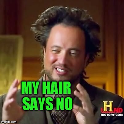 humidity | MY HAIR SAYS NO | image tagged in humidity | made w/ Imgflip meme maker