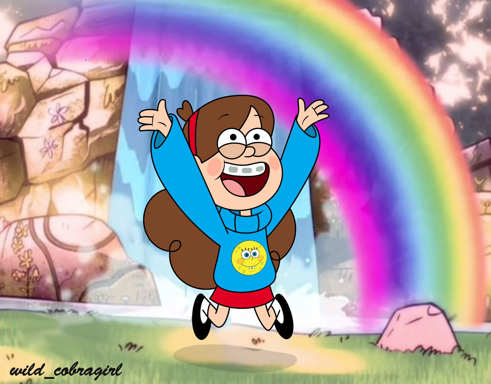 MABEL PINES - HAPPY Blank Meme Template