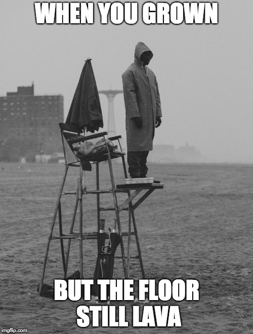 sand lava | WHEN YOU GROWN; BUT THE FLOOR STILL LAVA | image tagged in nyc | made w/ Imgflip meme maker