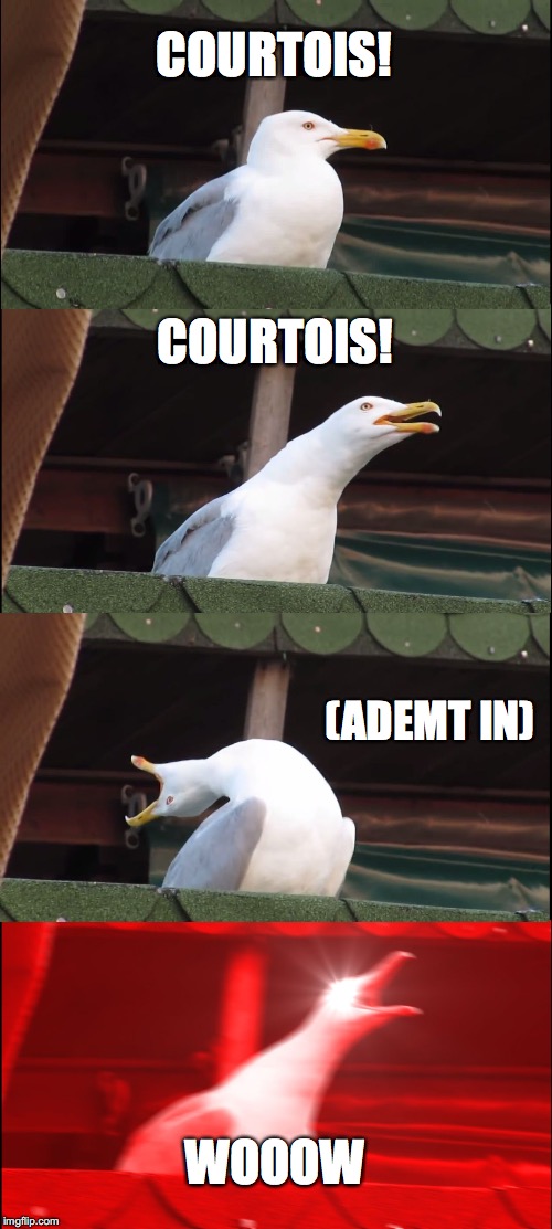 Inhaling Seagull Meme | COURTOIS! COURTOIS! (ADEMT IN); WOOOW | image tagged in memes,inhaling seagull | made w/ Imgflip meme maker