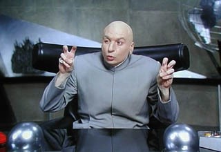 High Quality Dr Evil Finger Quotes Blank Meme Template