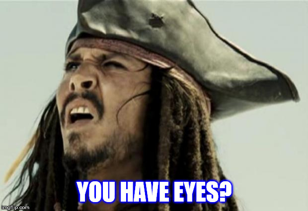 confused dafuq jack sparrow what | YOU HAVE EYES? | image tagged in confused dafuq jack sparrow what | made w/ Imgflip meme maker