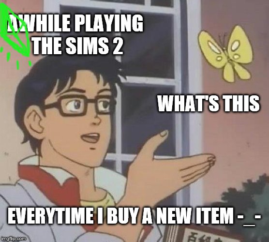 i'm a big simmer I know how stupid these virtual people can be >.> | AWHILE PLAYING THE SIMS 2; WHAT'S THIS; EVERYTIME I BUY A NEW ITEM -_- | image tagged in memes,is this a pigeon | made w/ Imgflip meme maker