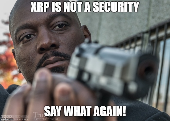 Say 'What' again! | XRP IS NOT A SECURITY; SAY WHAT AGAIN! | image tagged in ripple moments,ripple,xrp,kungfunerd | made w/ Imgflip meme maker