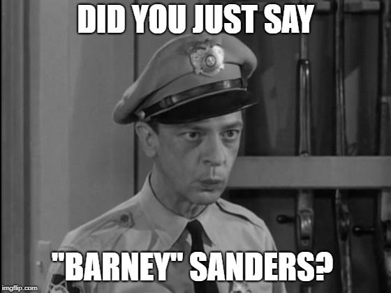 DID YOU JUST SAY "BARNEY" SANDERS? | made w/ Imgflip meme maker