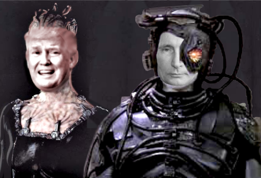 High Quality Putin and Trump Borg Blank Meme Template