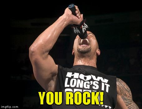the rock finally | YOU ROCK! | image tagged in the rock finally | made w/ Imgflip meme maker