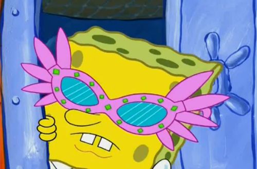 Spongebob pink glasses Blank Meme Template