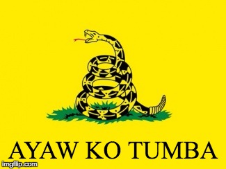 Gadsden Flag | AYAW KO TUMBA | image tagged in gadsden flag | made w/ Imgflip meme maker