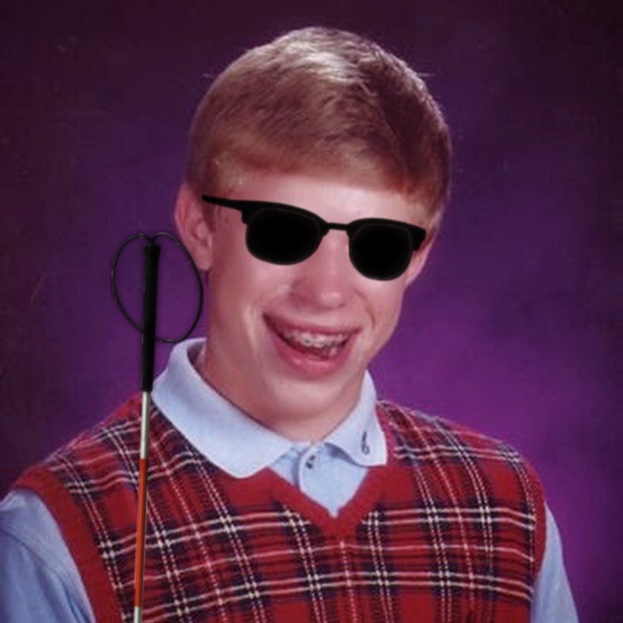 Bad Luck Brian Blind Blank Template Imgflip