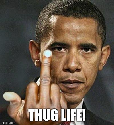 THUG LIFE! | image tagged in obama's thug life | made w/ Imgflip meme maker