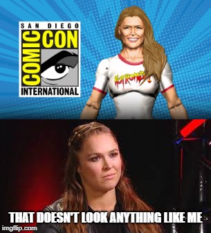 THAT DOESN'T LOOK ANYTHING LIKE ME | image tagged in ronda rousey | made w/ Imgflip meme maker