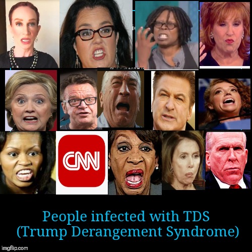 TDS (TRUMP DERANGEMENT SYNDROM) | image tagged in funny,demotivationals,fake news,cnn fake news,angry feminist,retarded liberal protesters | made w/ Imgflip demotivational maker