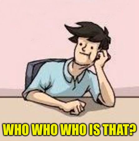 Boardroom Slacker | WHO WHO WHO IS THAT? | image tagged in boardroom slacker | made w/ Imgflip meme maker