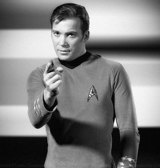 High Quality Kirk Pointing Blank Meme Template
