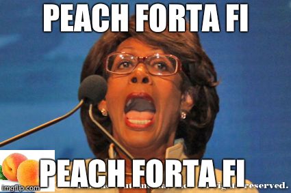 Maxine waters | PEACH FORTA FI PEACH FORTA FI | image tagged in maxine waters | made w/ Imgflip meme maker