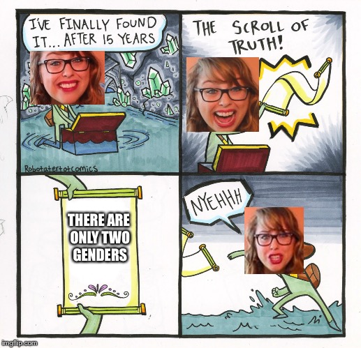 The Scroll Of Truth Meme | THERE ARE ONLY TWO GENDERS | image tagged in memes,the scroll of truth | made w/ Imgflip meme maker