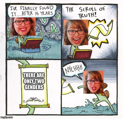 The Scroll Of Truth | THERE ARE ONLY TWO GENDERS | image tagged in memes,the scroll of truth | made w/ Imgflip meme maker