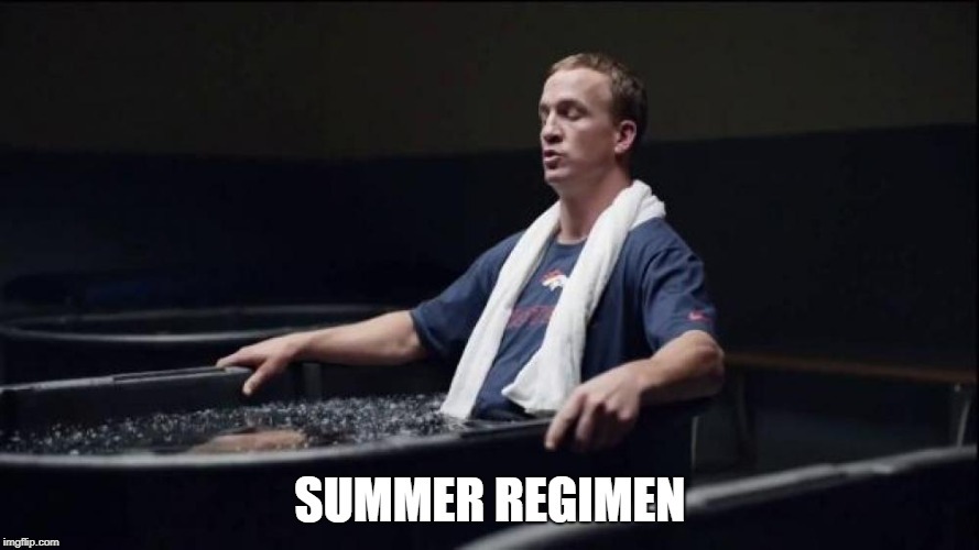Hot weather | image tagged in peyton,hot weather | made w/ Imgflip meme maker